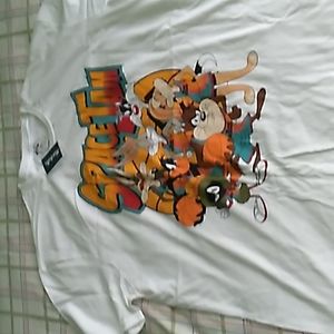 Brand New SpaceJam white tee-shirt size XL